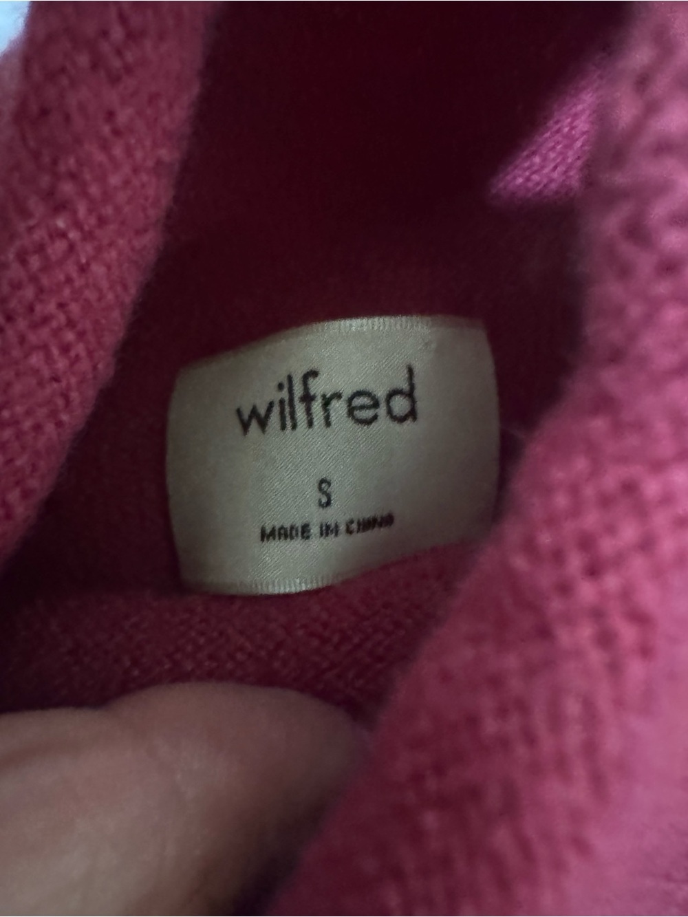 Wilfred Rich Magenta Turtleneck Sweater - Picture 7 of 7